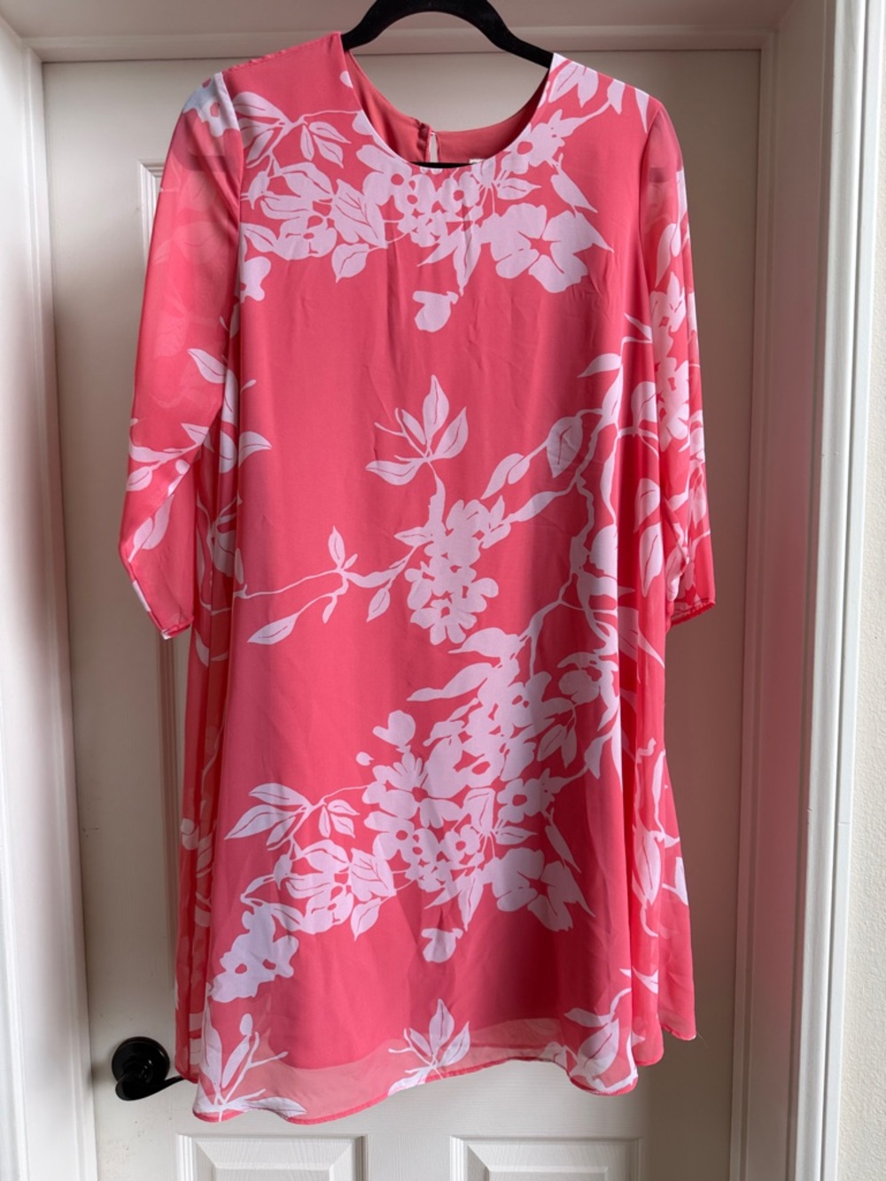 eva mendes for New York & Company Coral Pink Floral Dress